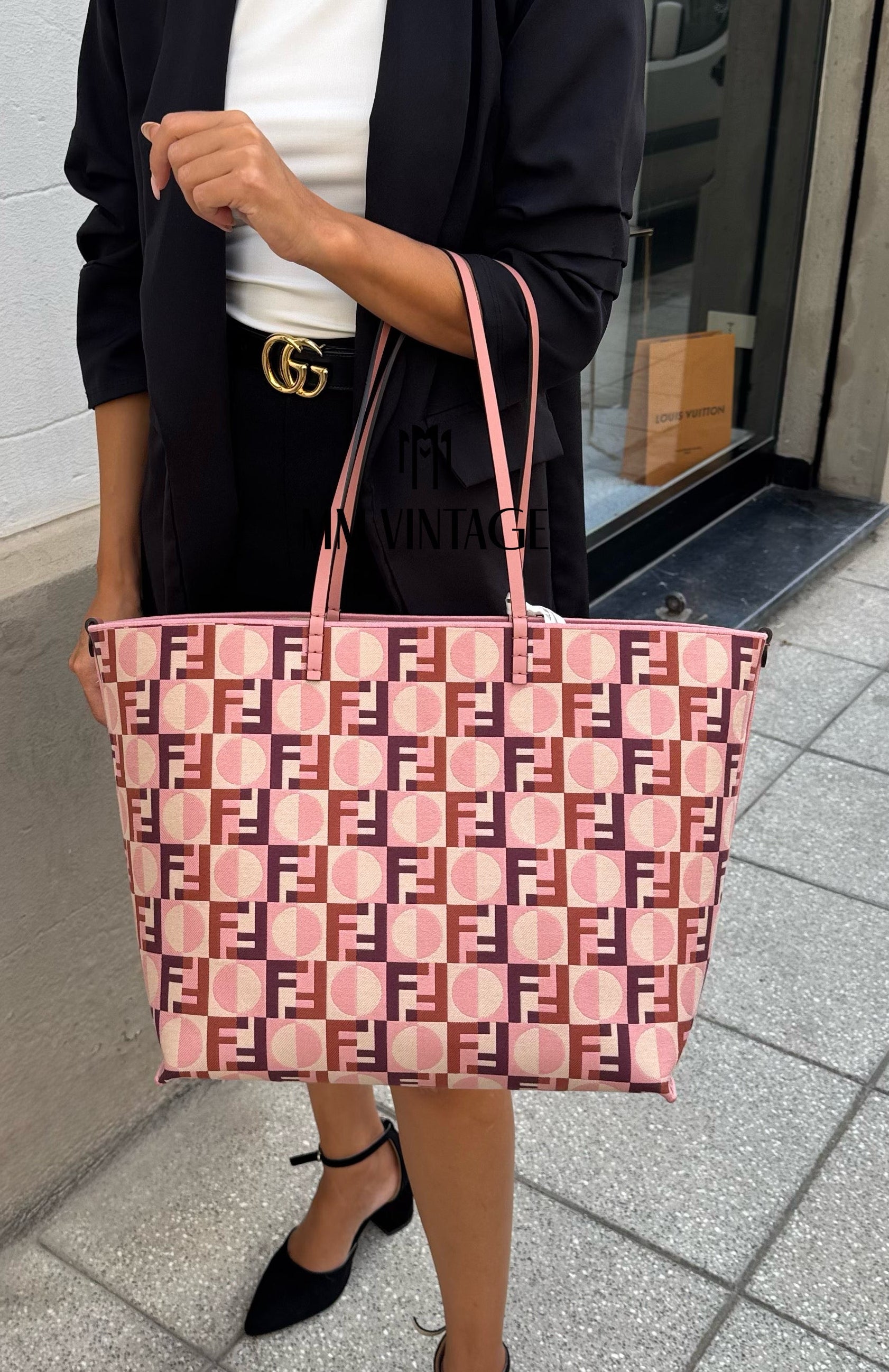 Borsa Shopping Roll Large reversibile Fendi
