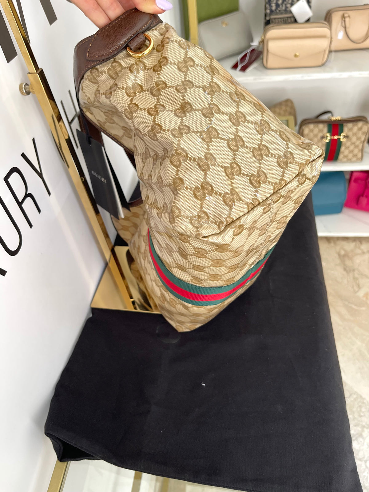 Borsa Shopping Giglio GG Crystal Gucci