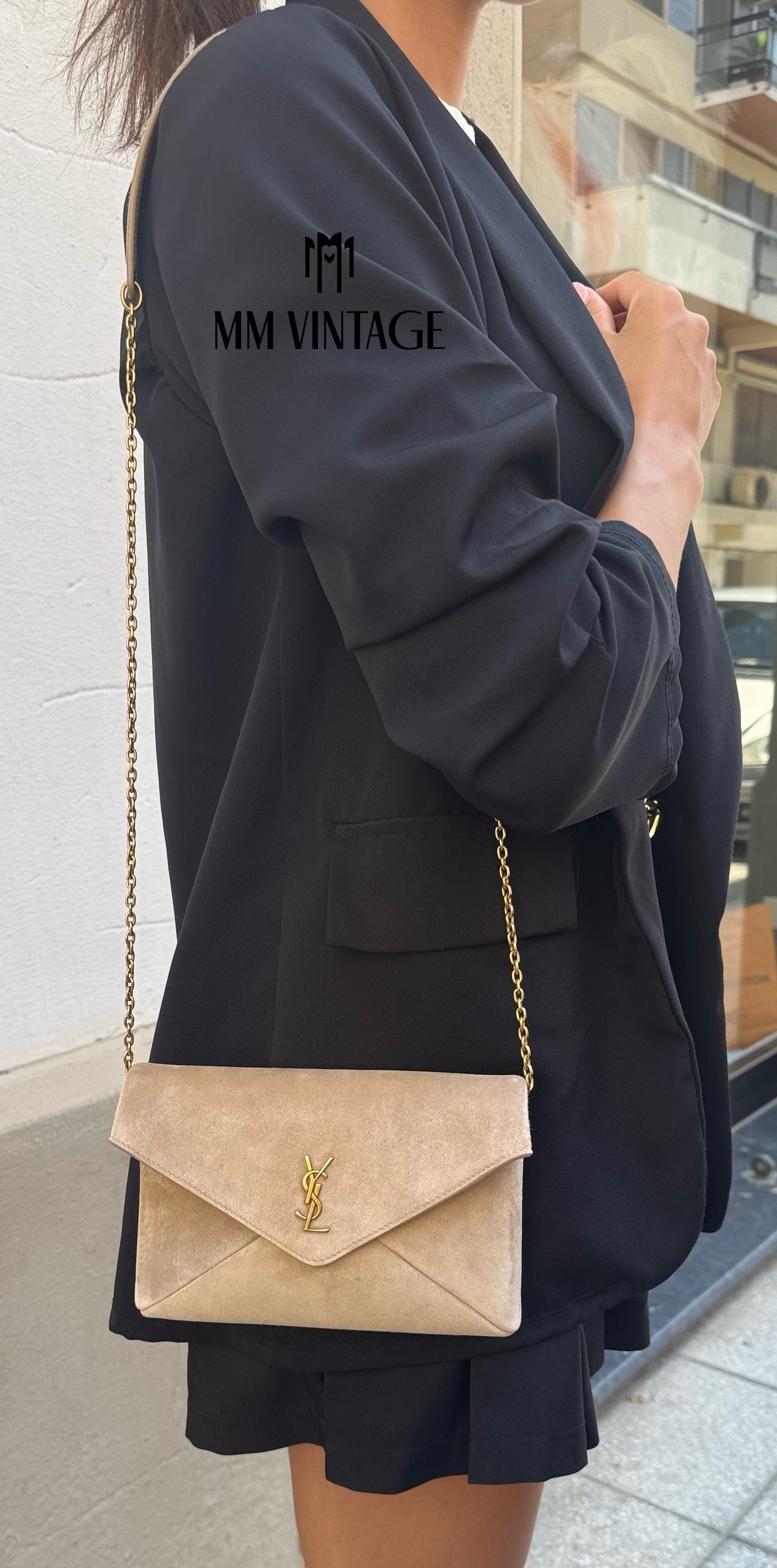 Pochette Cassandre in Suede Saint Laurent