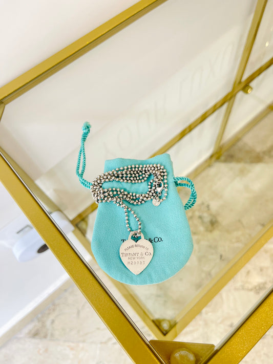 Collana a pallini cuore L Tiffany