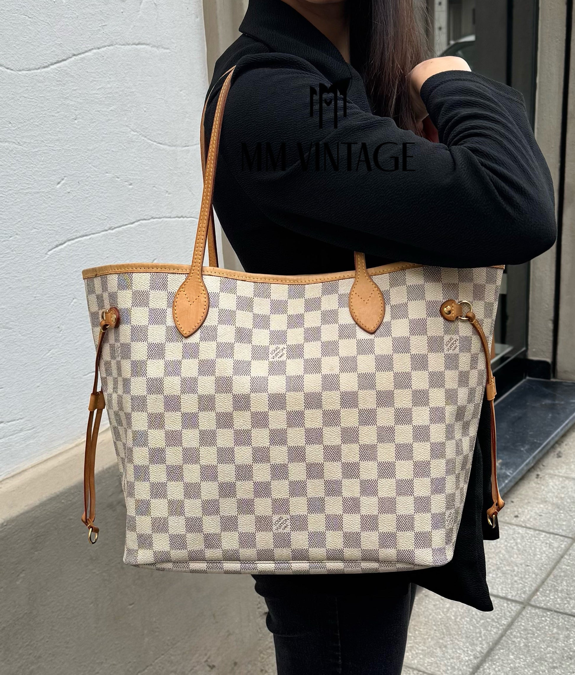 Borsa Neverfull MM Damier Azur Louis Vuitton