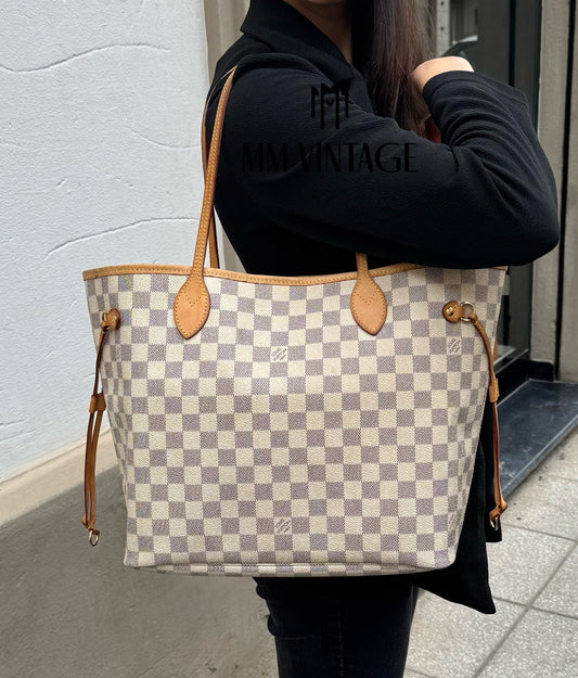 Borsa Neverfull MM Damier Azur Louis Vuitton