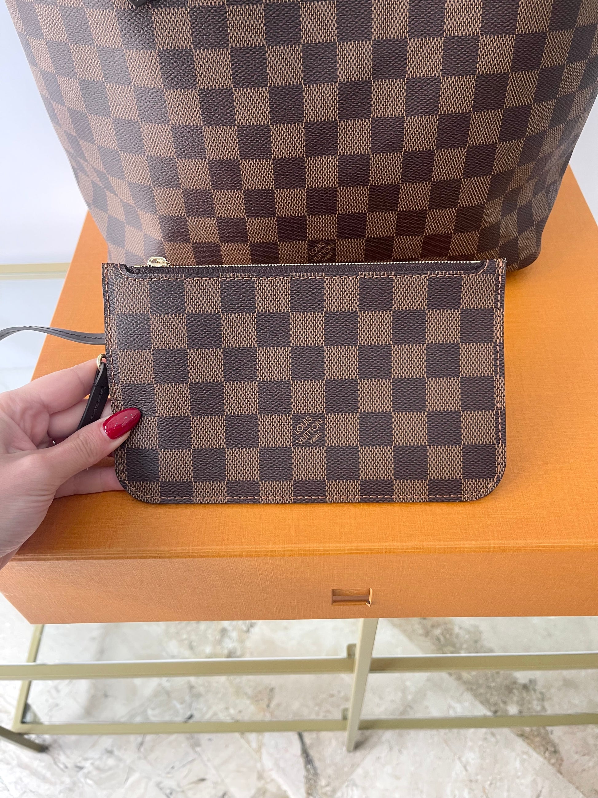Borsa Neverfull PM Damier Ébène Louis Vuitton