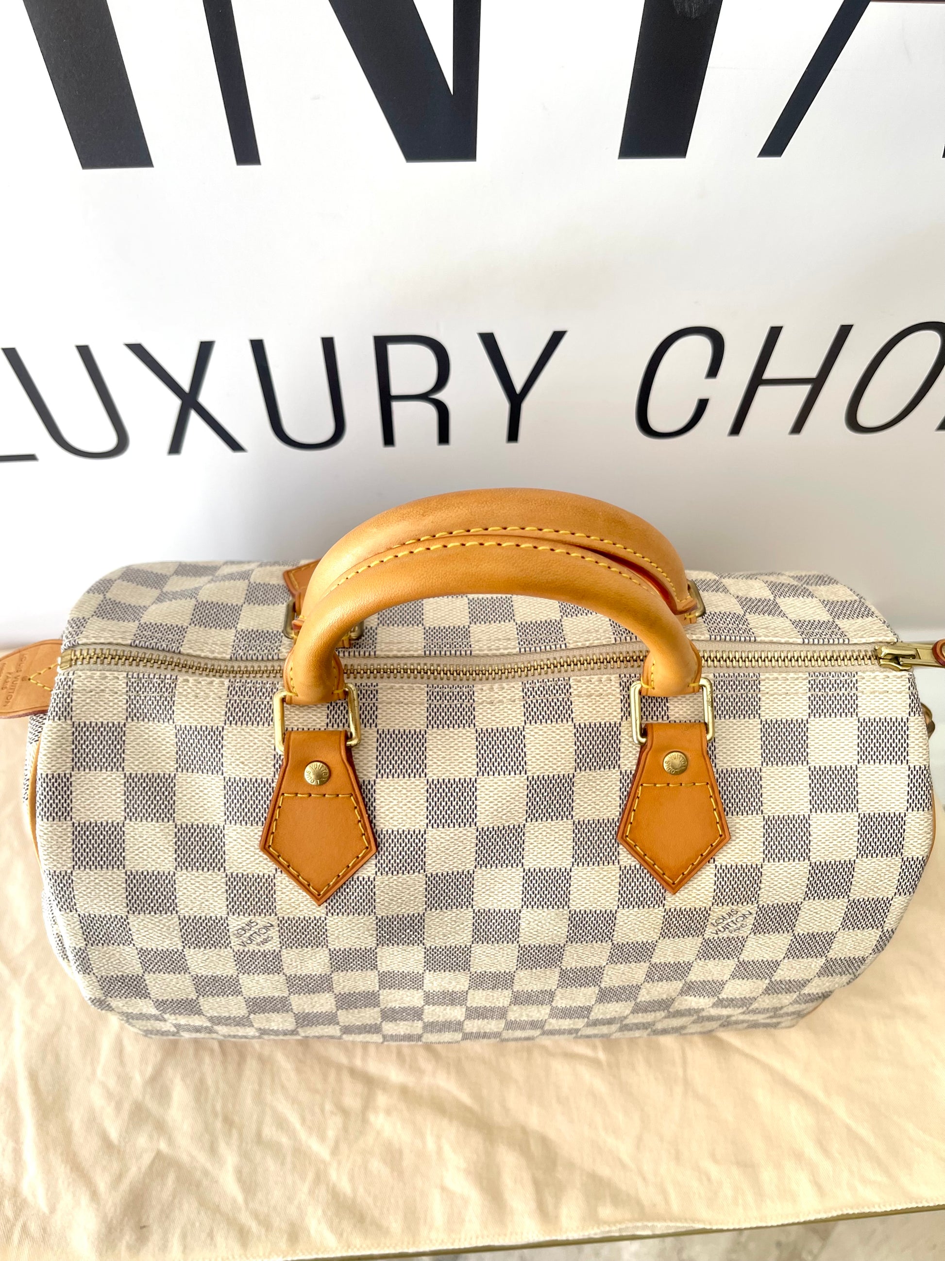 Borsa Speedy 30 Damier Azur Louis Vuitton