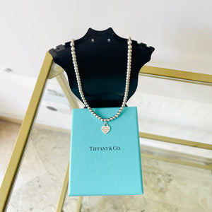 Collana Bead Cuore mini smaltato Tiffany