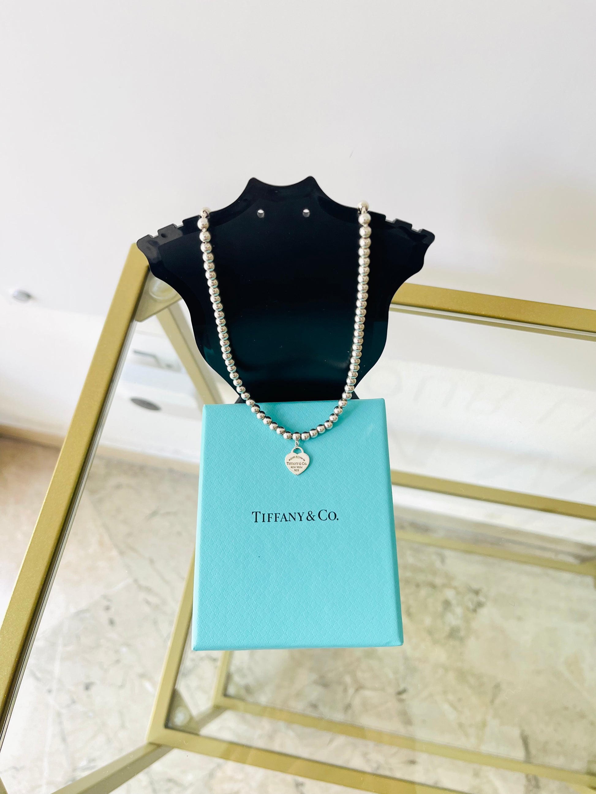 Collana Bead Cuore mini smaltato Tiffany