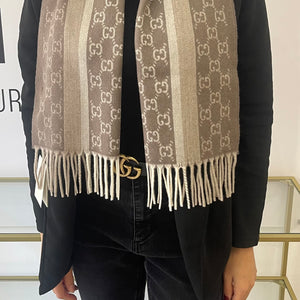 Sciarpa GG con frange Gucci