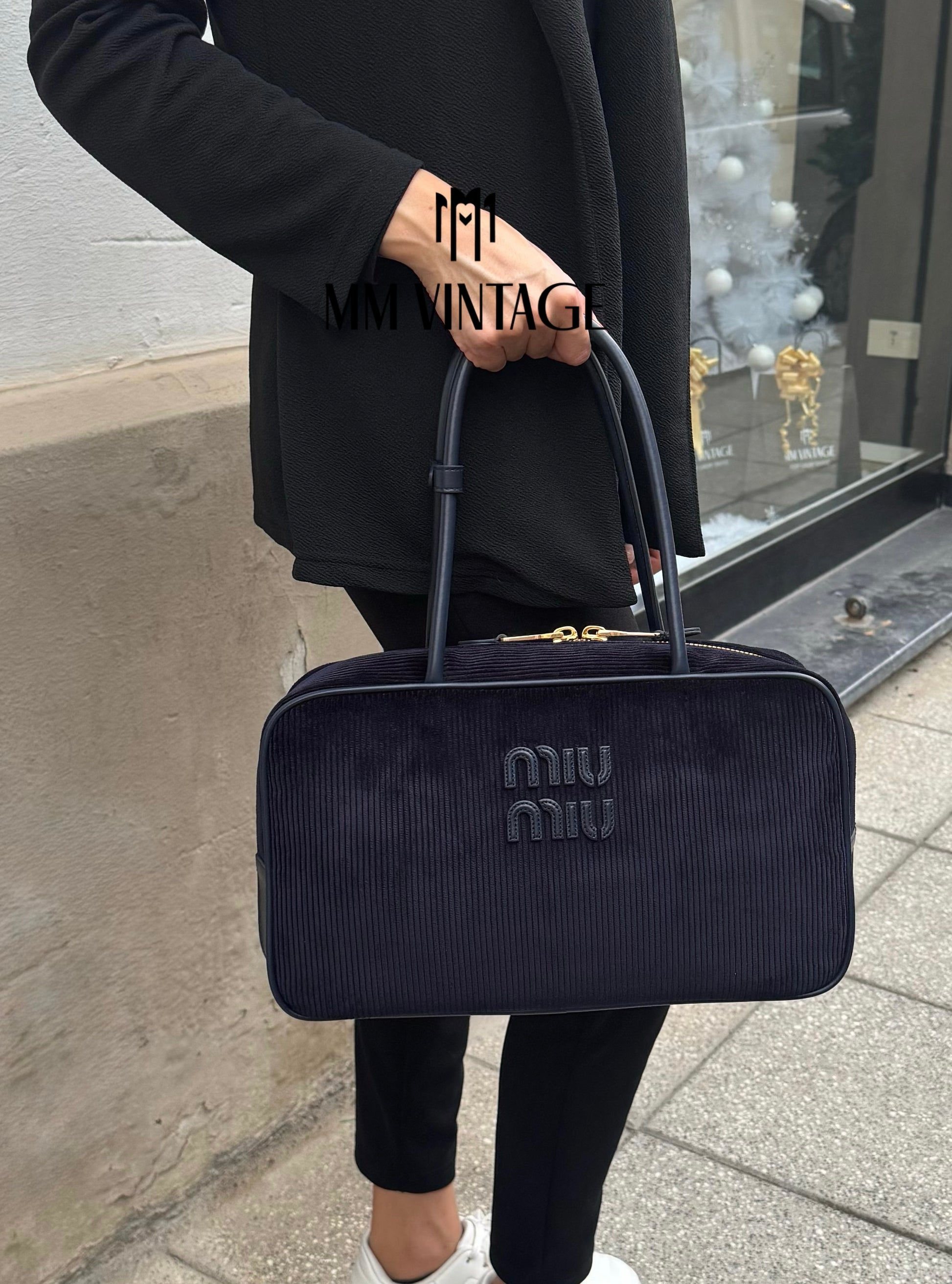 Borsa Beau in velluto a coste Miu Miu