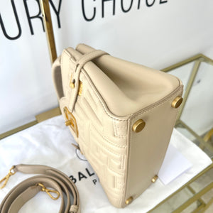 Borsa B-Buzz pelle trapuntata 22 Beige Balmain