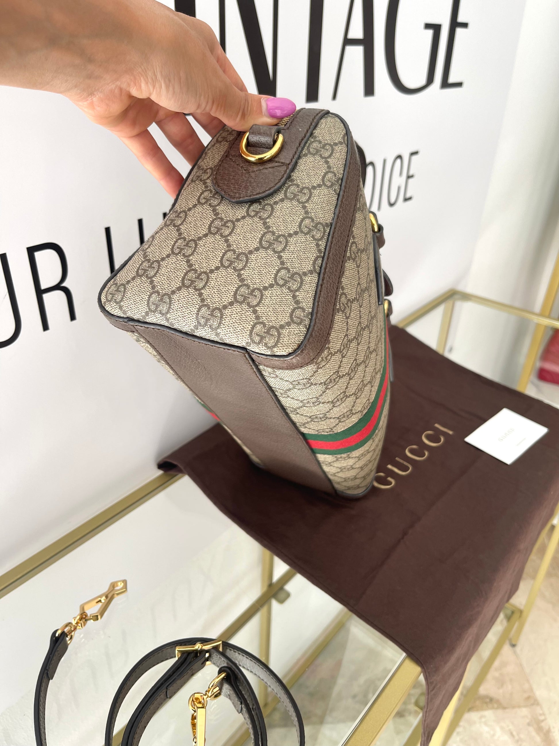 Borsa Bauletto Ophidia GG Supreme Gucci