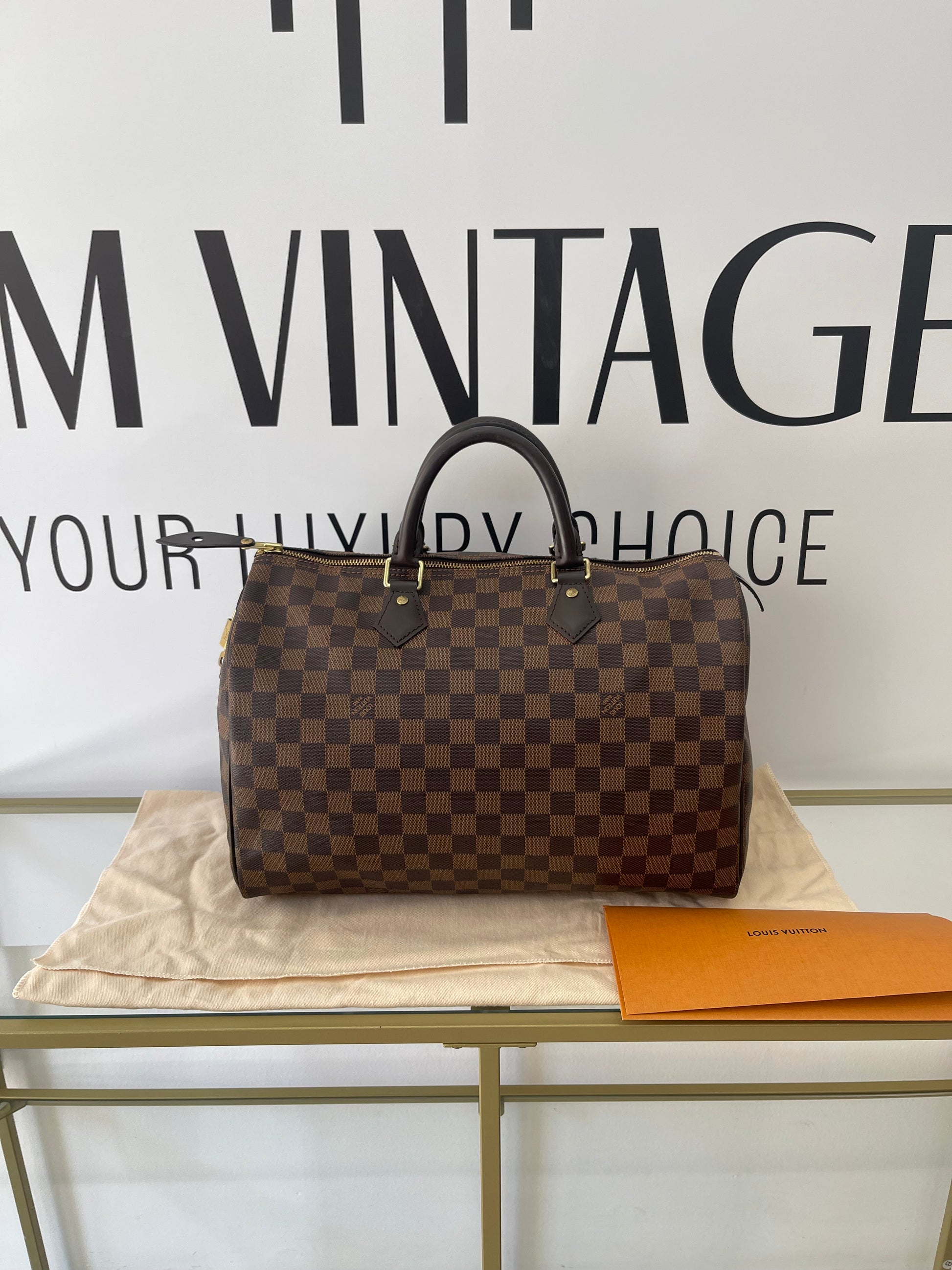Borsa Speedy 35 Damier Ébène Louis Vuitton