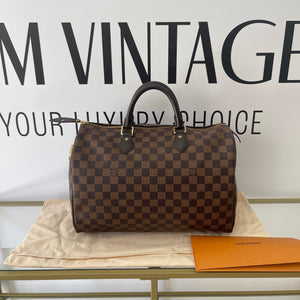 Borsa Speedy 35 Damier Ébène Louis Vuitton