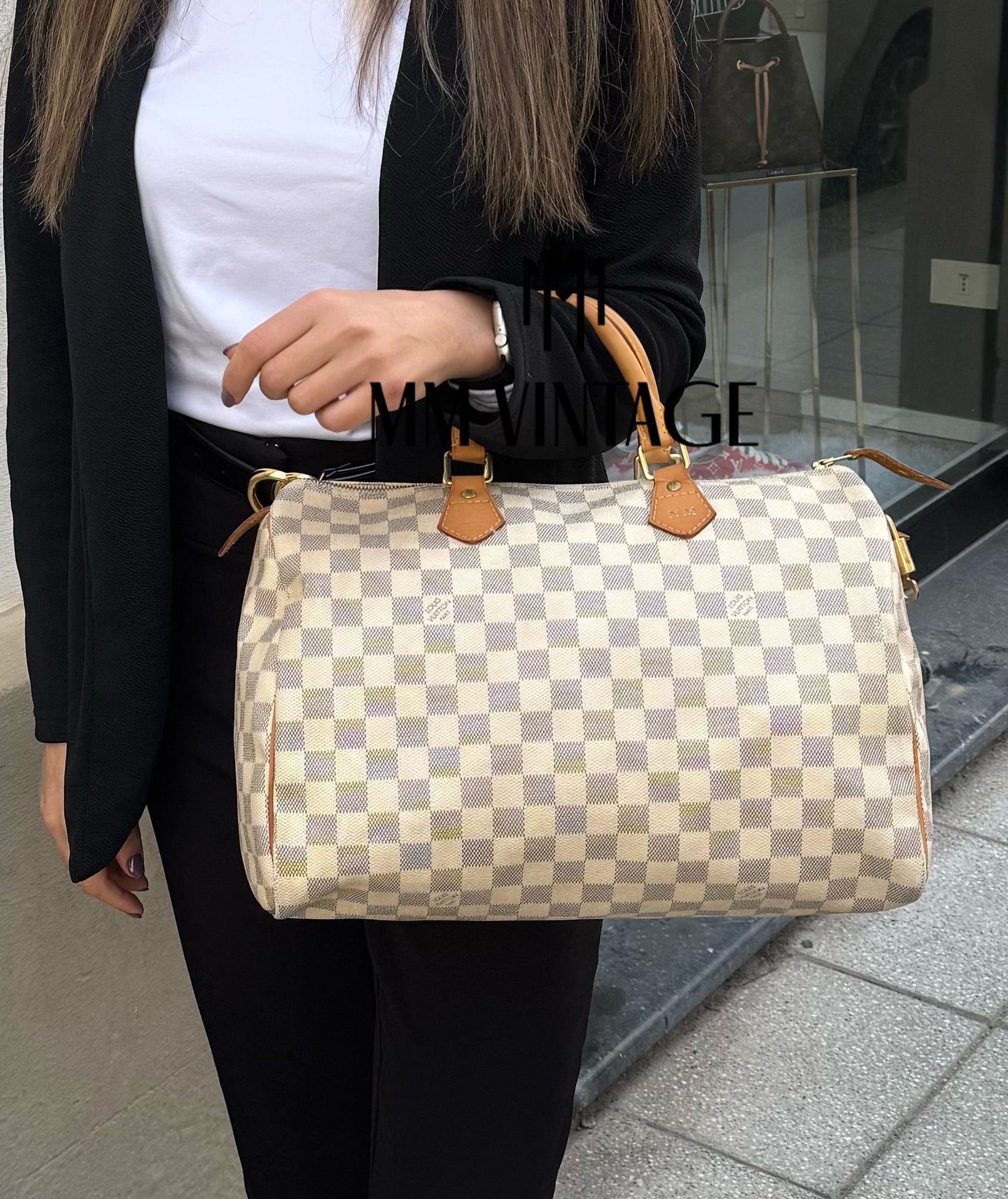 Borsa Speedy 35 Damier Azur Louis Vuitton
