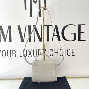 Borsa Cassandra in pelle goffrata coccodrillo YSL