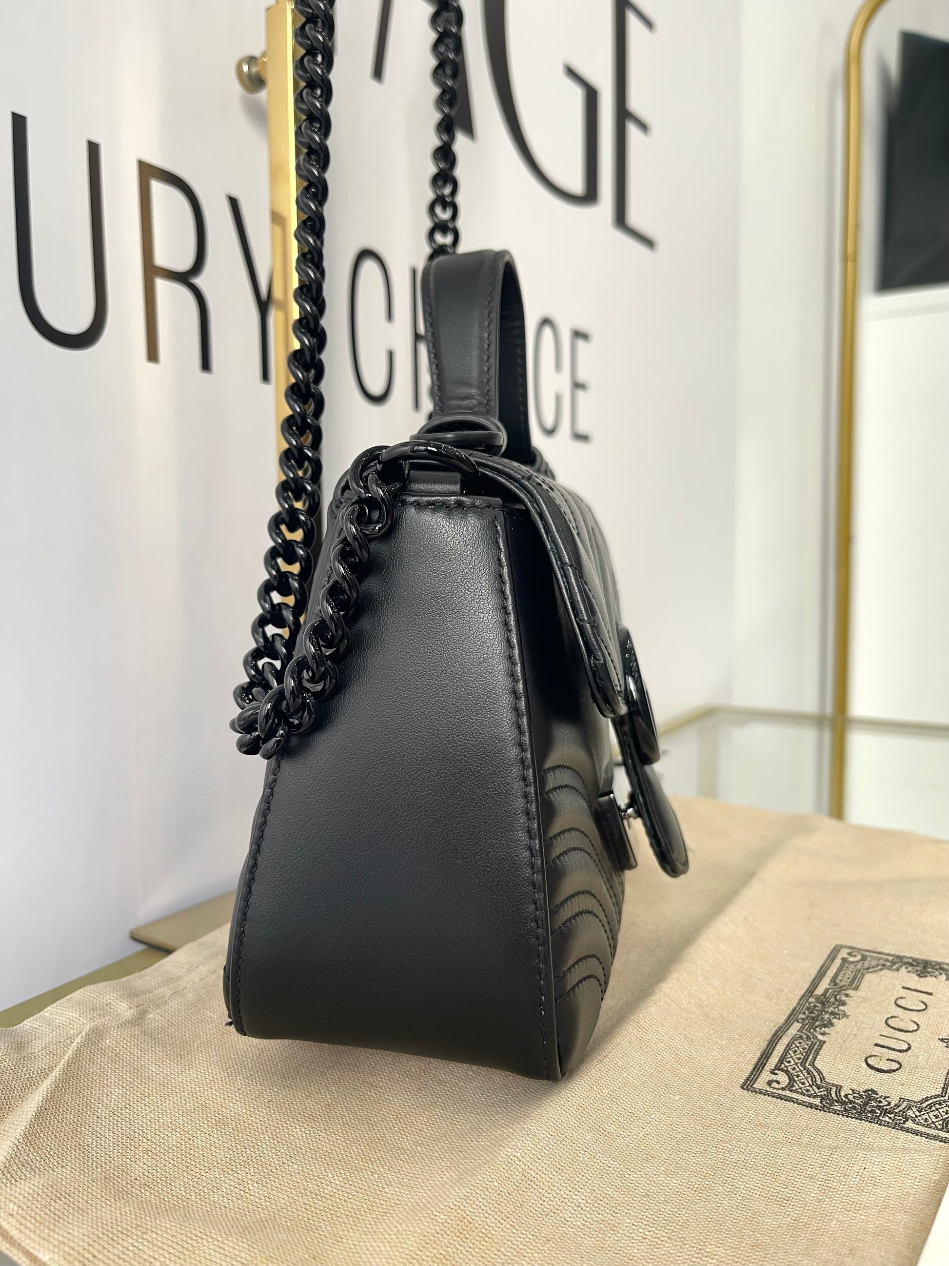 Borsa GG Marmont hw black Gucci