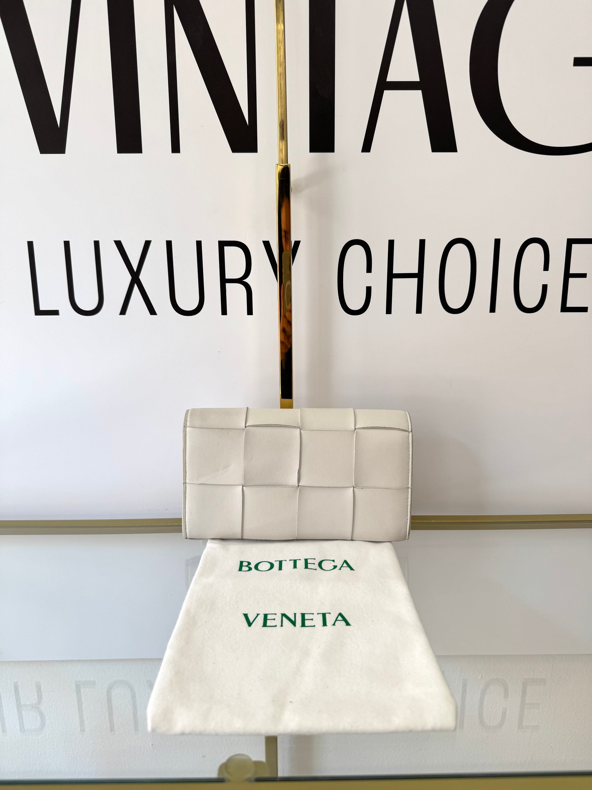 Portafoglio Cassette bianco Bottega Veneta