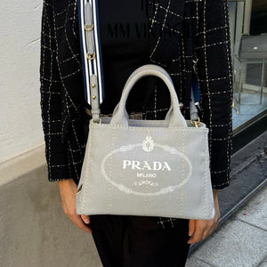 Borsa Shopping Bag Canapa Prada