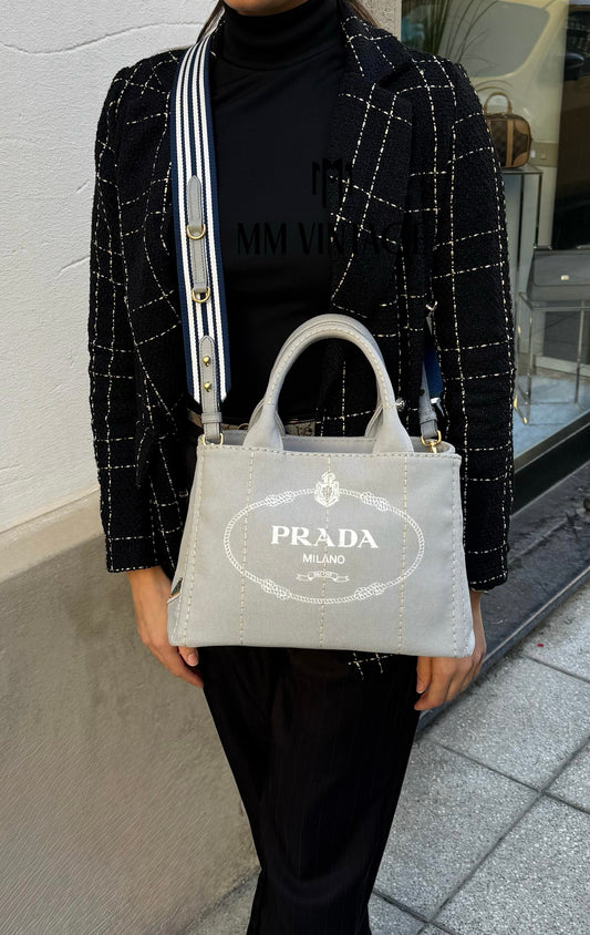 Borsa Shopping Bag Canapa Prada
