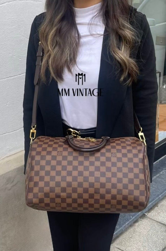 Borsa Speedy Bandoulière 35 Damier Ebène Louis Vuitton