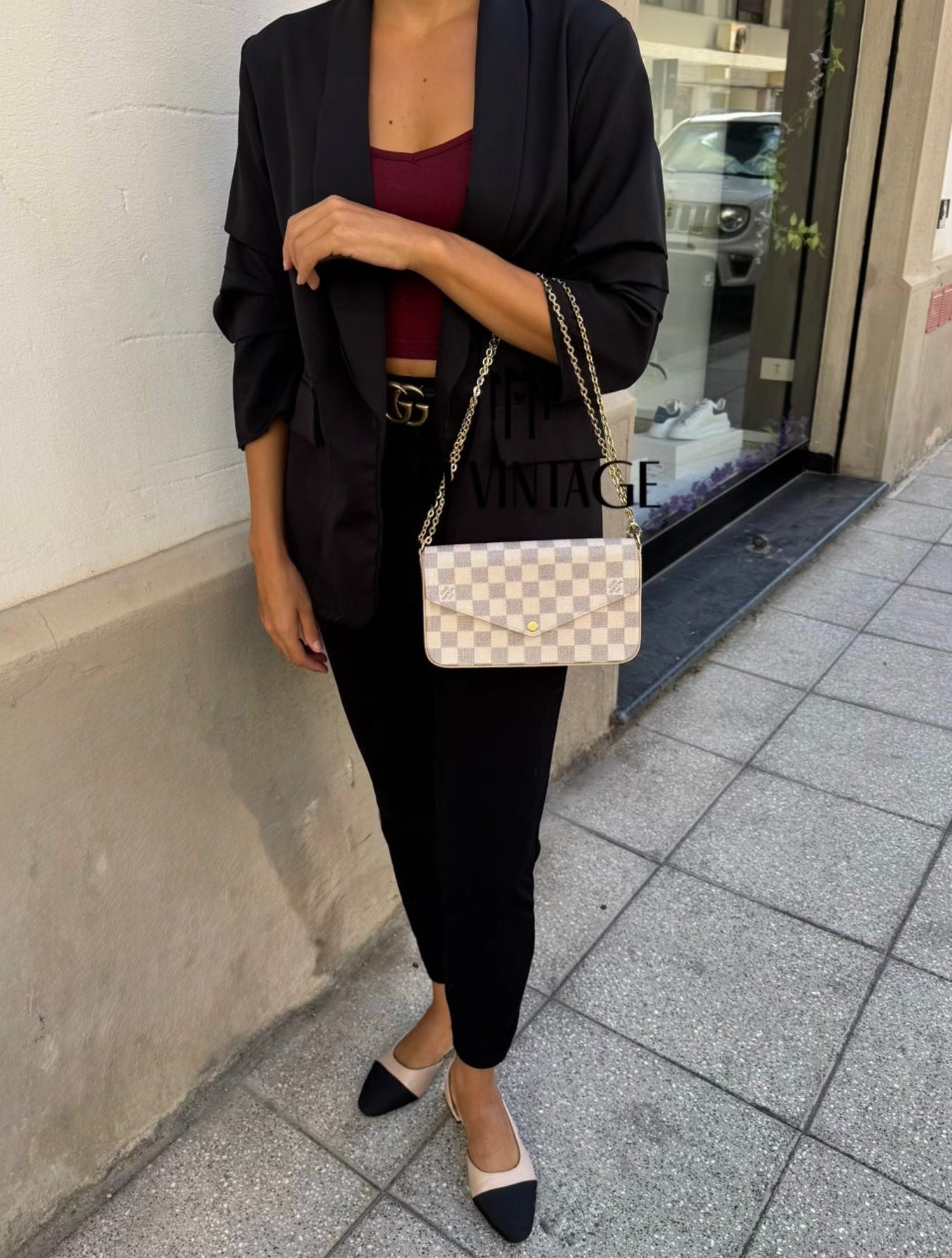 Pochette Félicie Damier Azur Louis Vuitton