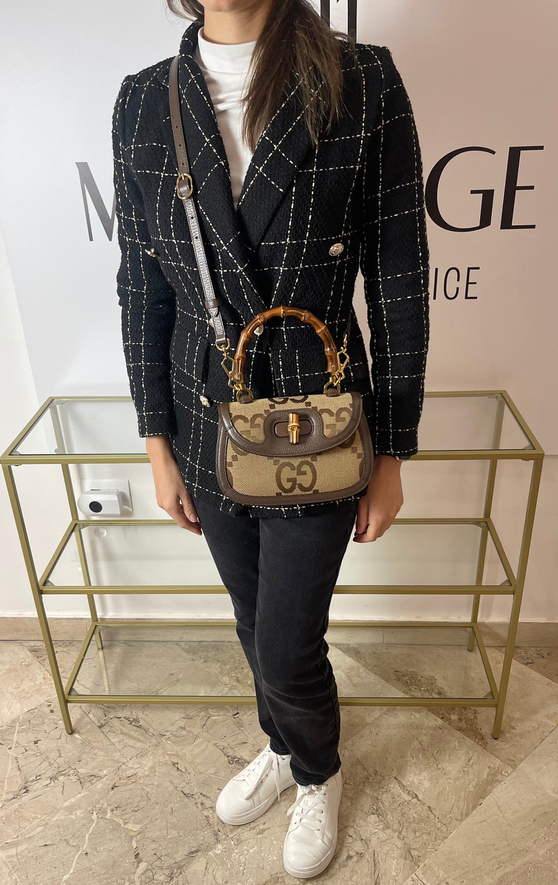 Borsa Bamboo 1947 Jumbo GG Gucci