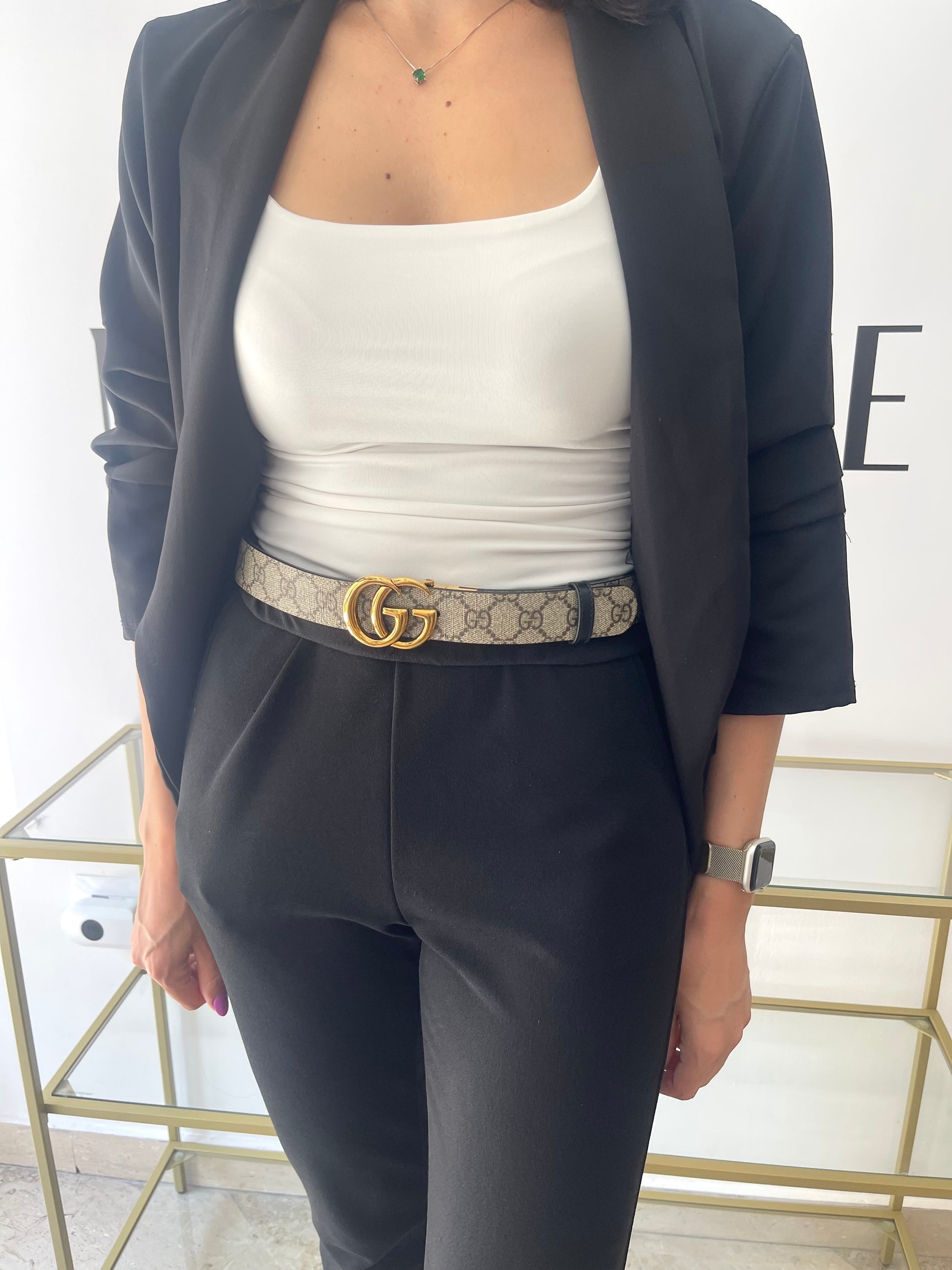 Cintura reversibile GG Marmont Supreme 3 cm Gucci