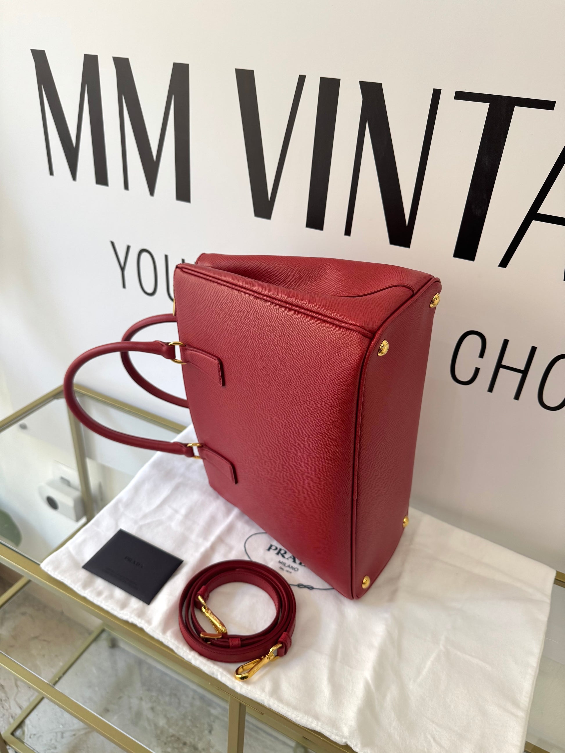 Borsa Galleria Large in Saffiano Prada