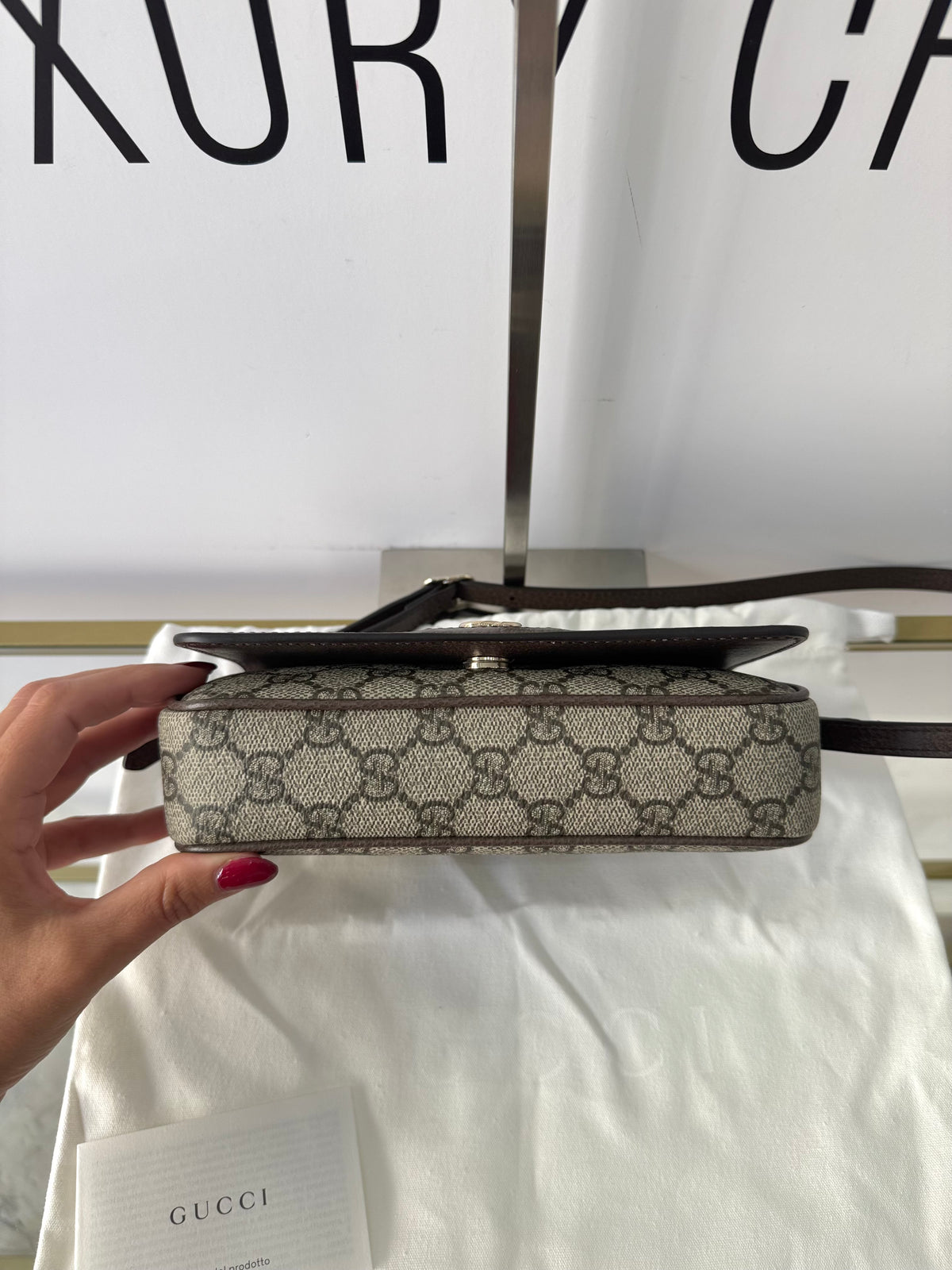 Borsa Ophidia GG Supreme hw oro Gucci