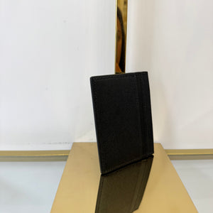 Portacarte in pelle martellata Saint Laurent nero