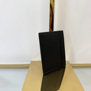 Portacarte in pelle martellata Saint Laurent nero