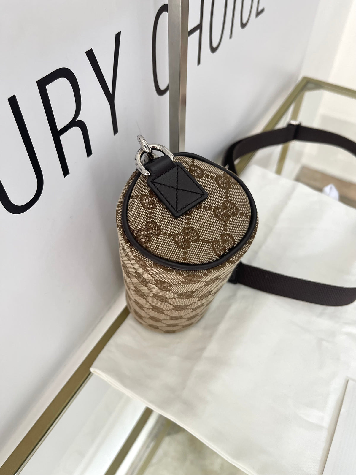 Borsa tracolla Cilindrica Mini GG Gucci