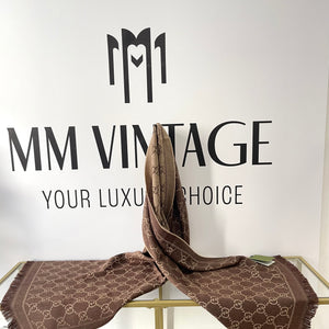 Sciarpa GG jacquard sabbia/marrone Gucci