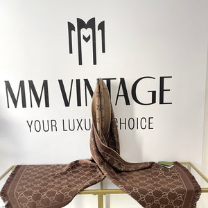 Sciarpa GG jacquard sabbia/marrone Gucci