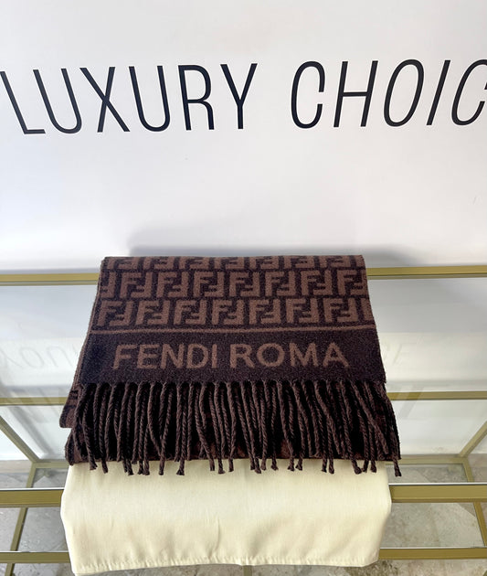 Sciarpa con motivo FF jacquard Fendi