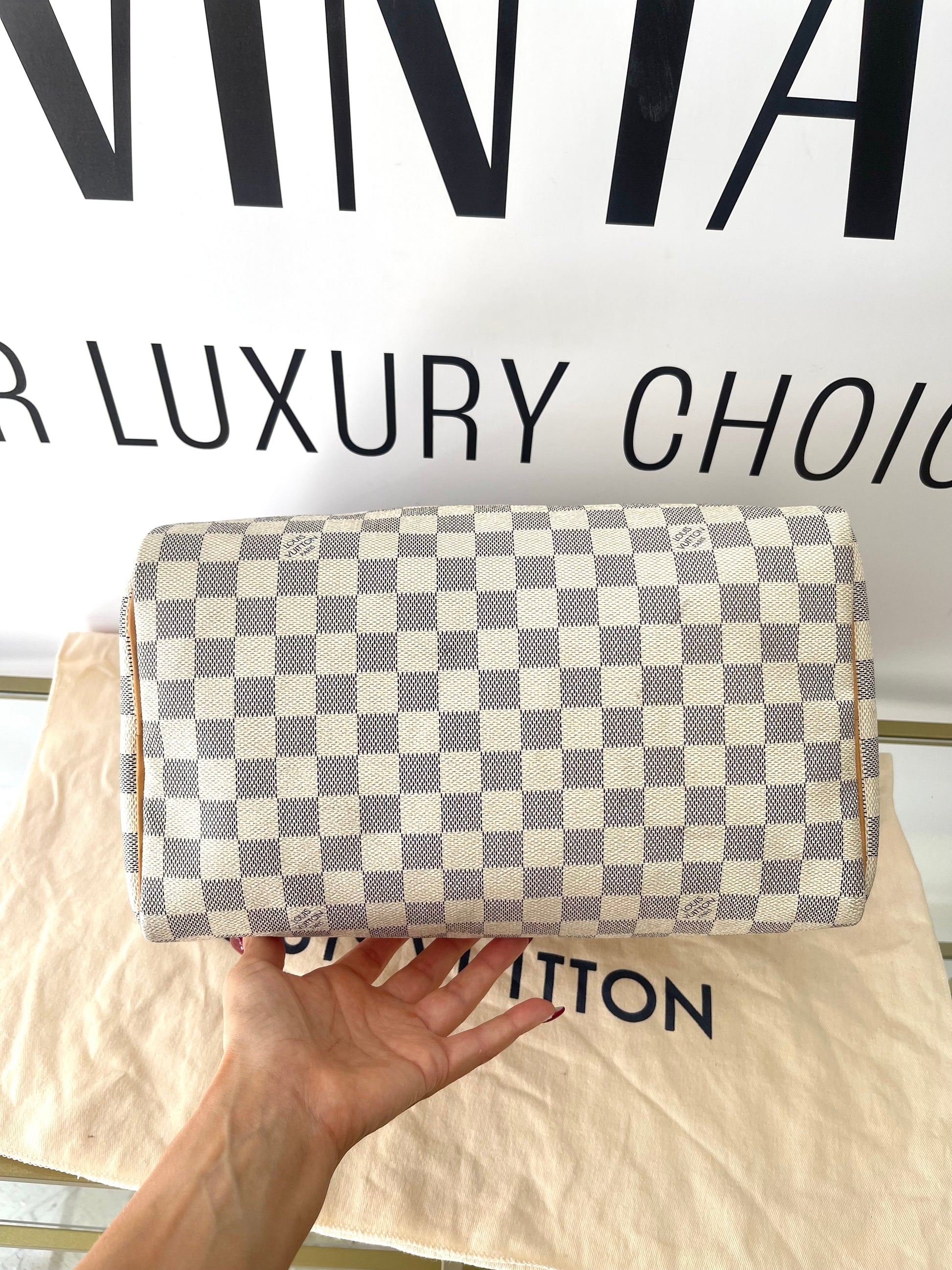 Borsa Speedy 30 Damier Azur Louis Vuitton