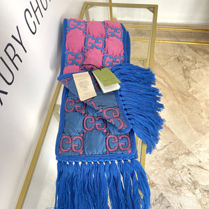 Sciarpa GG Trapuntata rosa/blu Gucci
