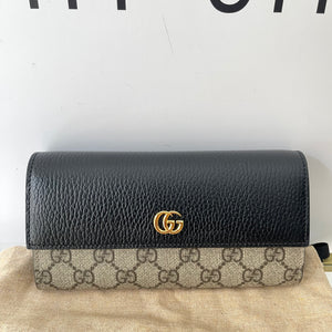 Portafoglio Continental GG Marmont Bicolore Gucci