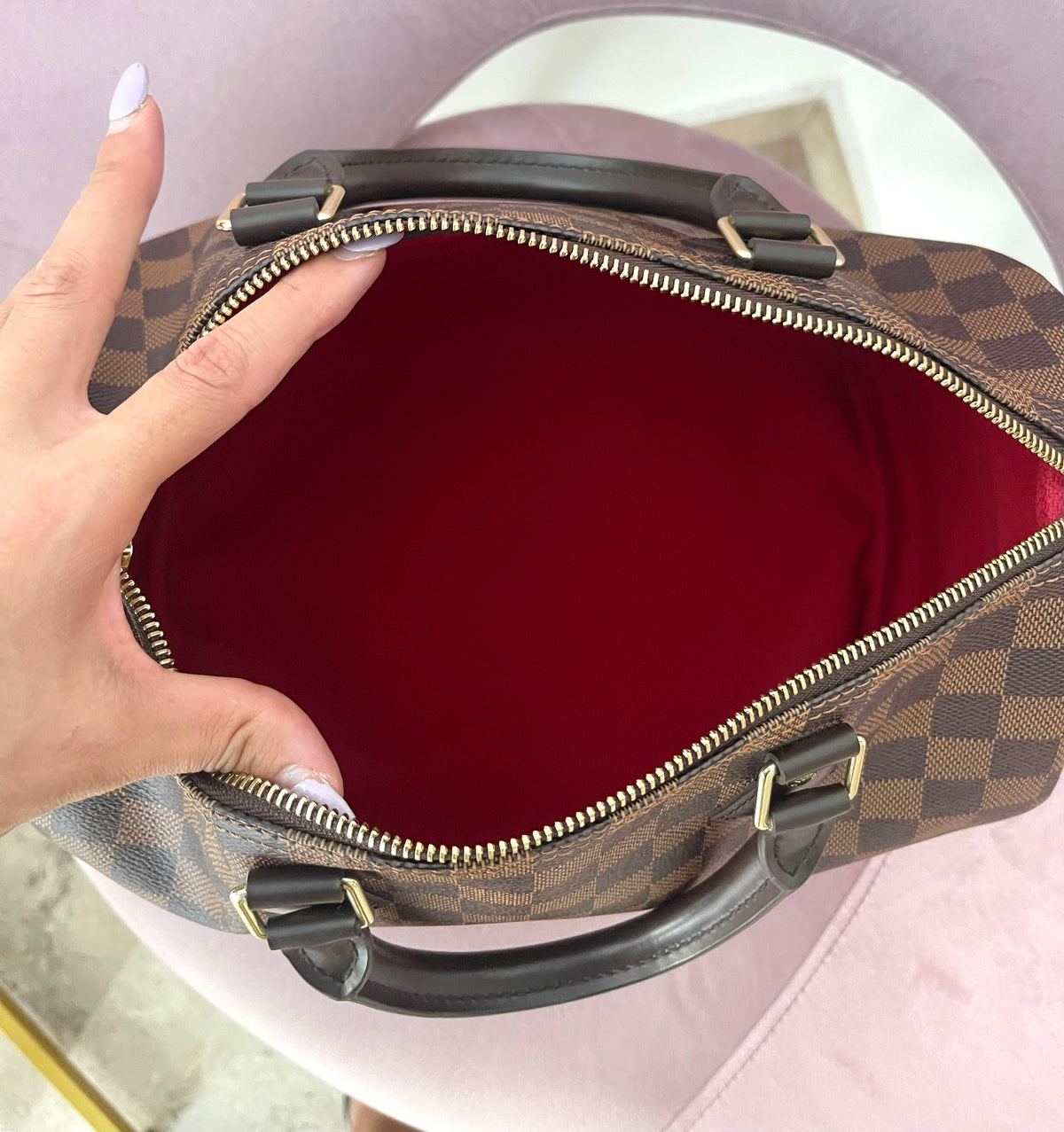 Borsa Speedy 30 Damier Ebène Louis Vuitton