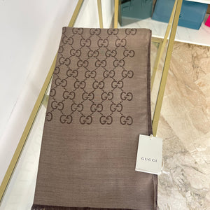 Stola GG in Lana e Seta Reversibile Gucci