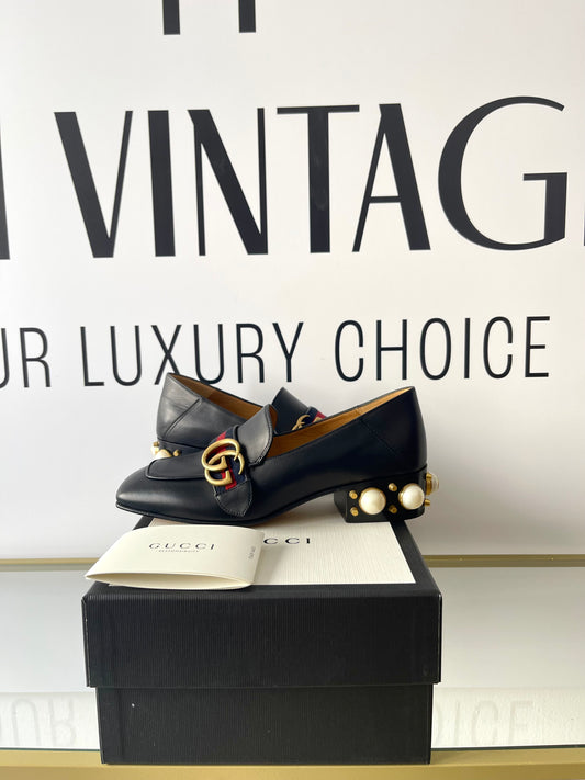 Mocassino GG con perle Gucci