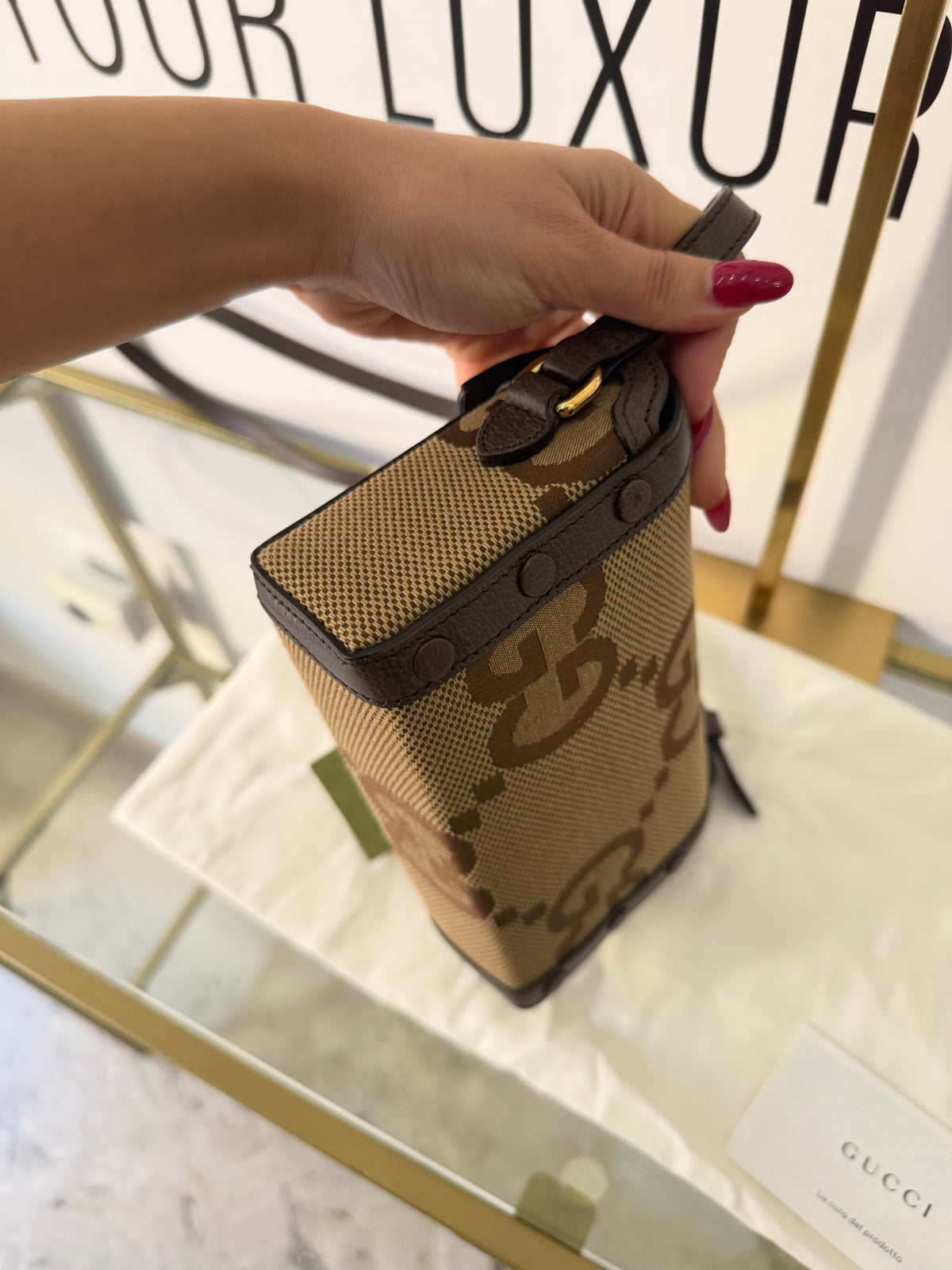 Borsa Mini Horsebit 1955 Jumbo GG Gucci
