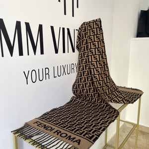 Sciarpa nero/tabacco Fendi