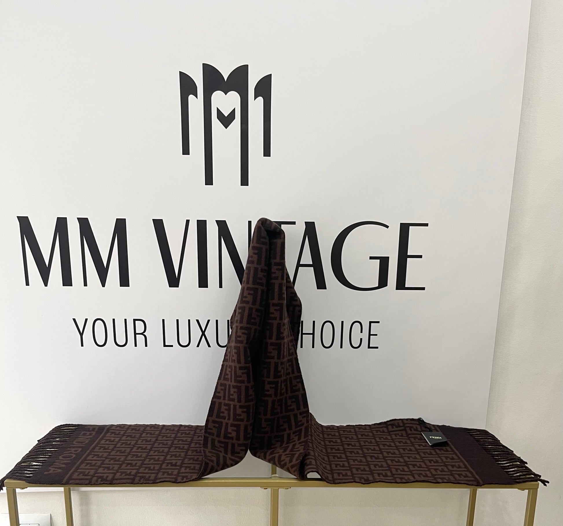 Sciarpa con motivo FF jacquard Fendi