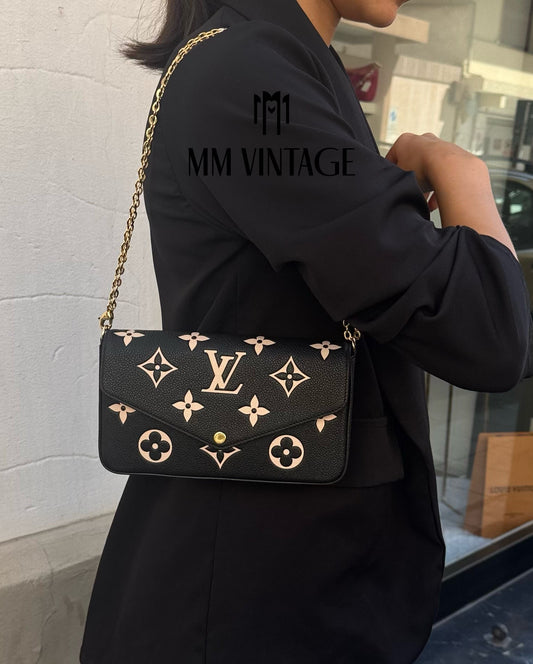 Pochette Félicie Monogram Empreinte Bicolor Louis Vuitton