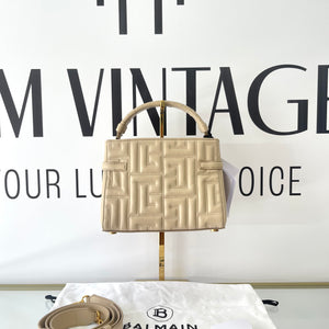 Borsa B-Buzz pelle trapuntata 22 Beige Balmain