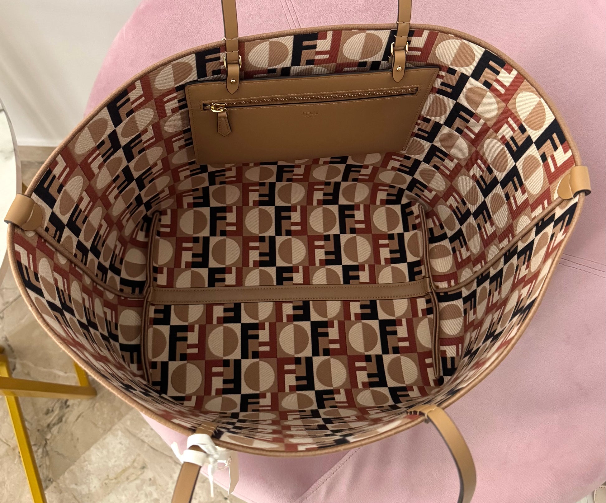 Borsa Shopping Roll Large Reversibile Fendi