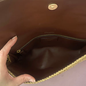 Borsa Kate 99 in rafia con nappina Saint Laurent