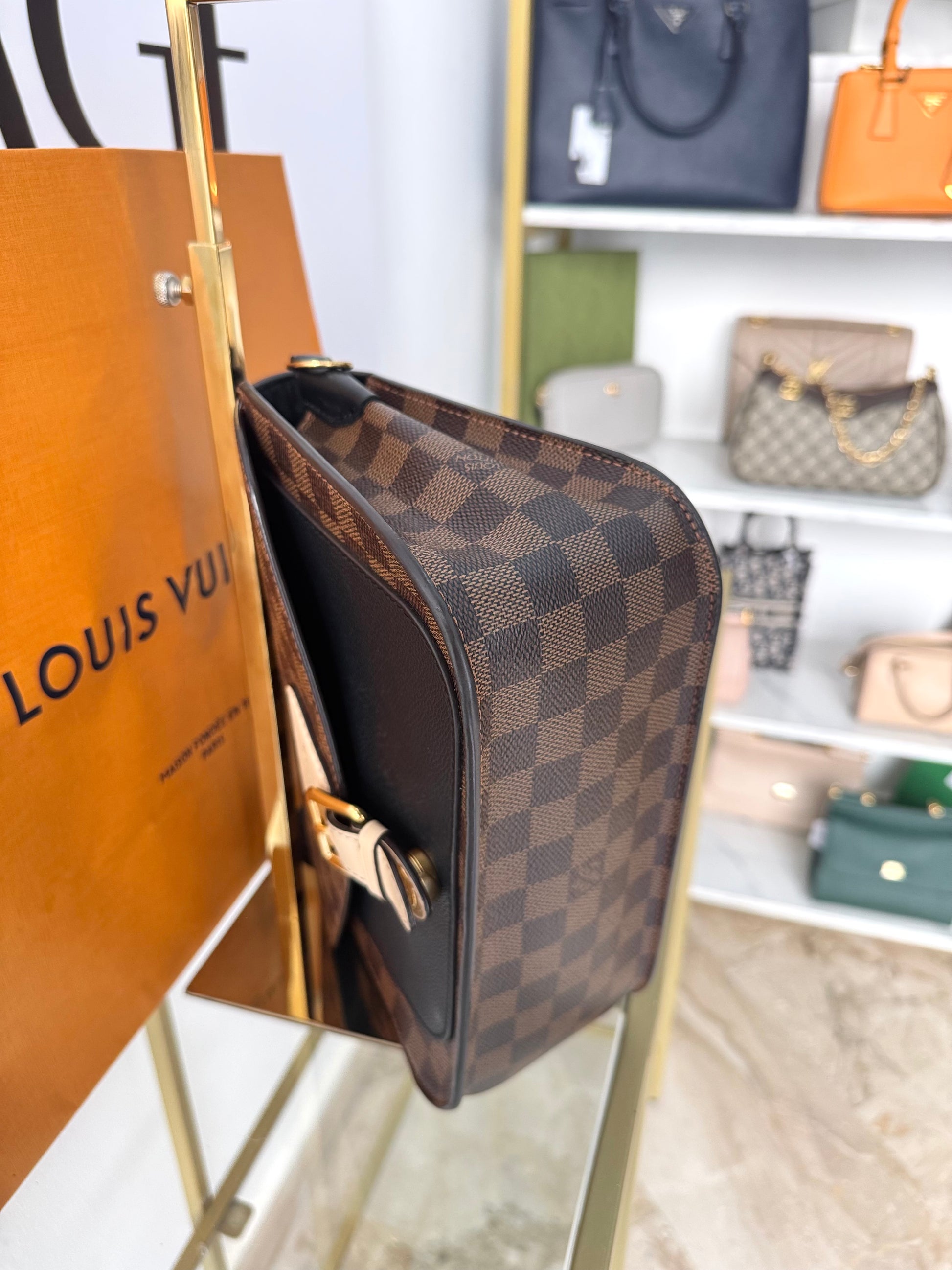 Borsa Beaumarchais Damier Ebène Louis Vuitton