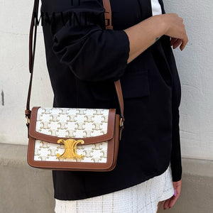 Borsa Teen Triomphe in tela Triomphe Celine