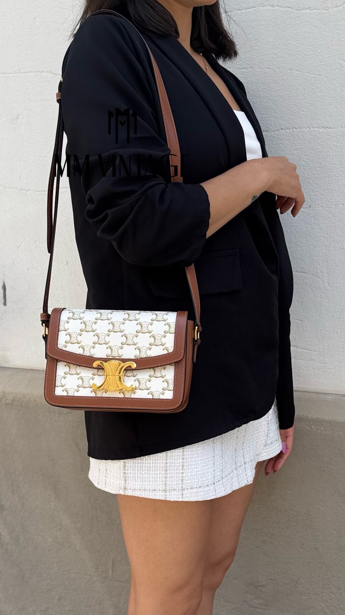 Borsa Teen Triomphe in tela Triomphe Celine